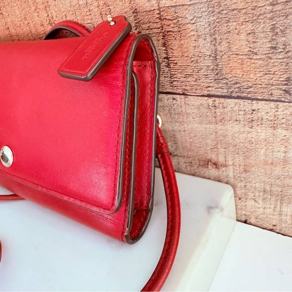 Coach Red Mini Slim Wallet Crossbody - Picture 5 of 14